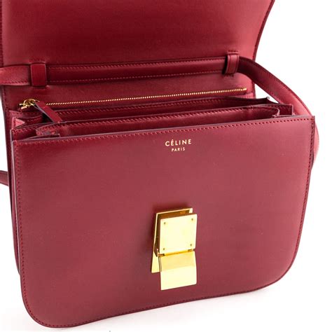 medium celine box bad red|Medium Classic bag in box calfskin .